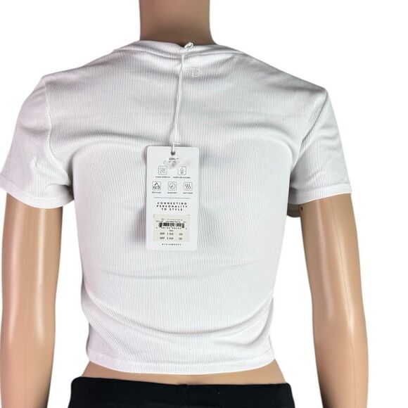 7 Diamonds Ribbed Cropped T-Shirts - Picture 2 of 7